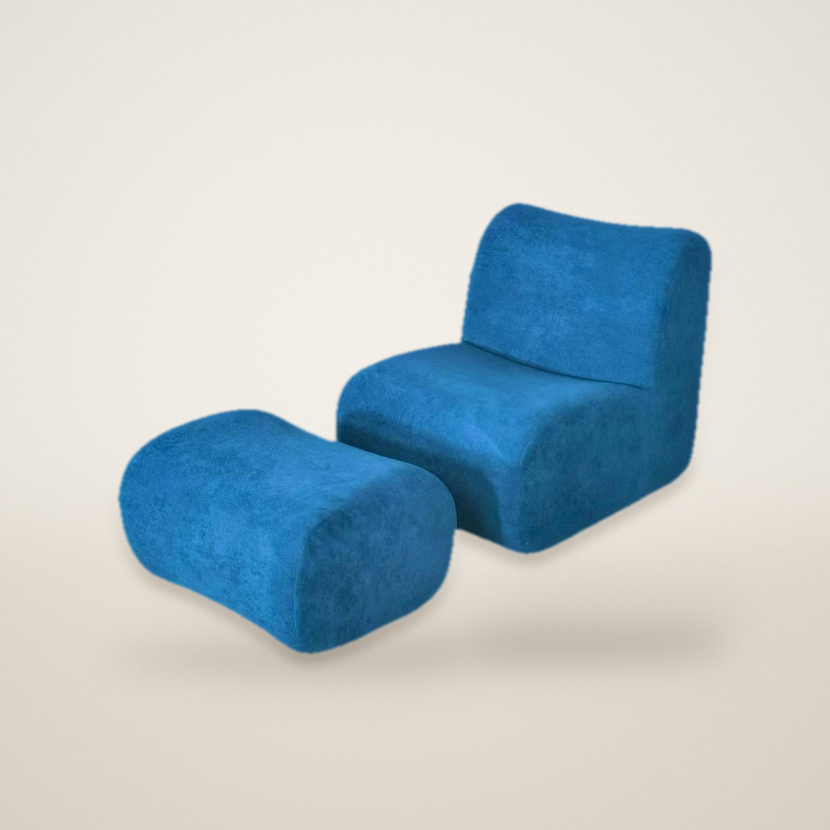 Fauteuil Azur & repose-pieds — photographie studio