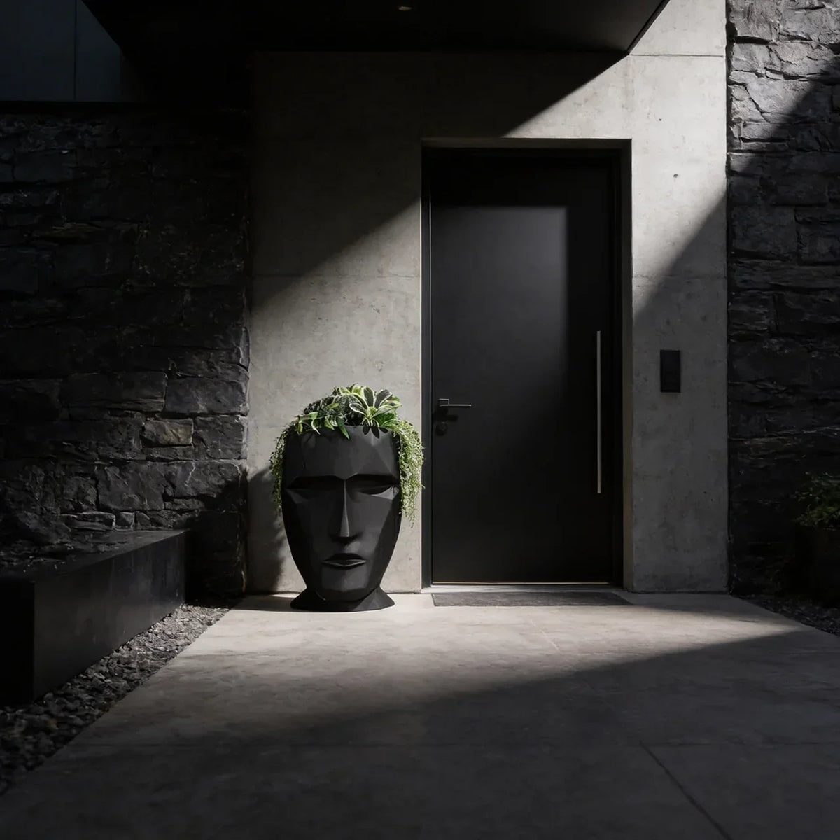 Sculpture Visage Abstrait au design minimaliste