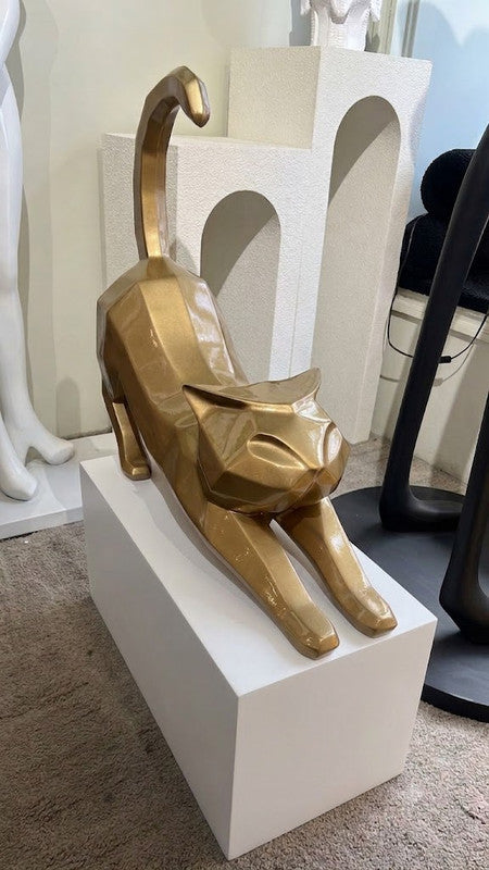 Sculpture décorative Féline au design géométrique