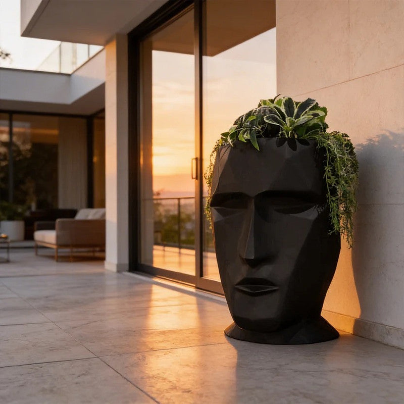 Sculpture Visage Abstrait au design minimaliste