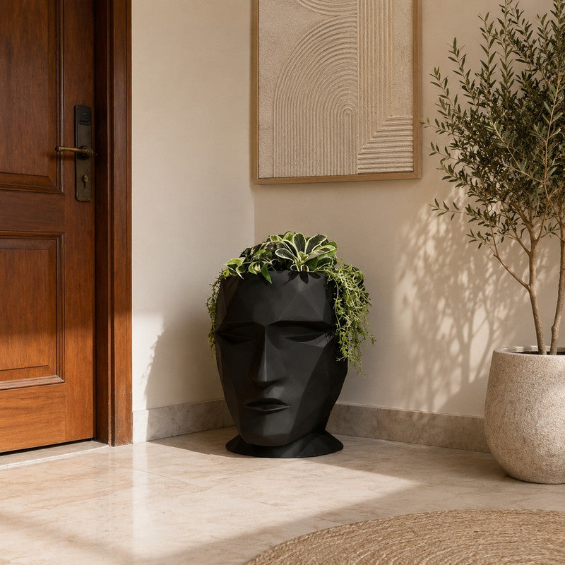 Sculpture Visage Abstrait au design minimaliste