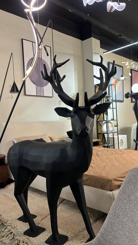 Sculpture Cerf Design aux bois déployés